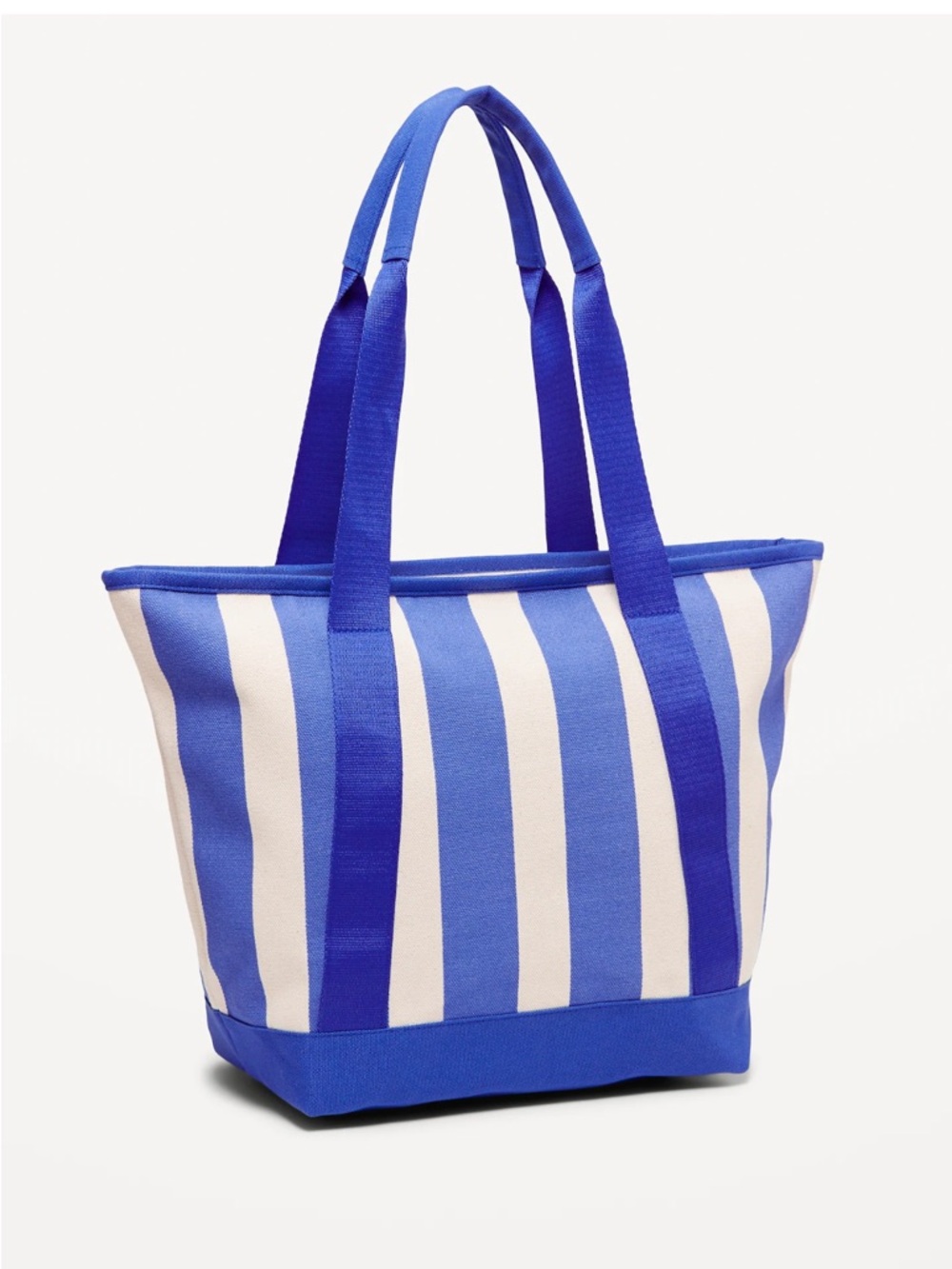 Old Navy Blue Striped Canvas Tote Beach Bag